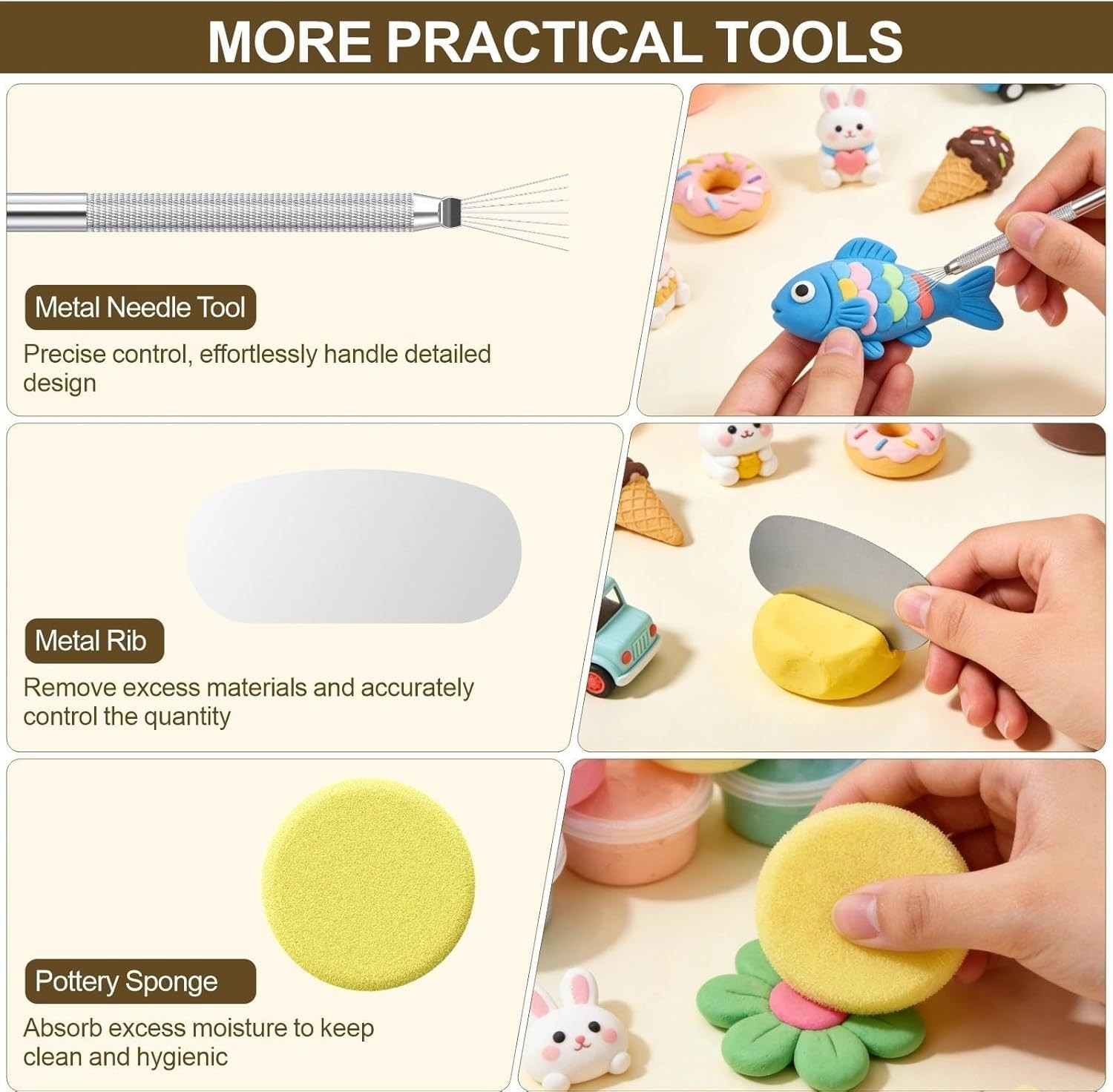 27 PCS Clay Sculpting Tools Kit Pottery Modeling Carving Set for Beginners