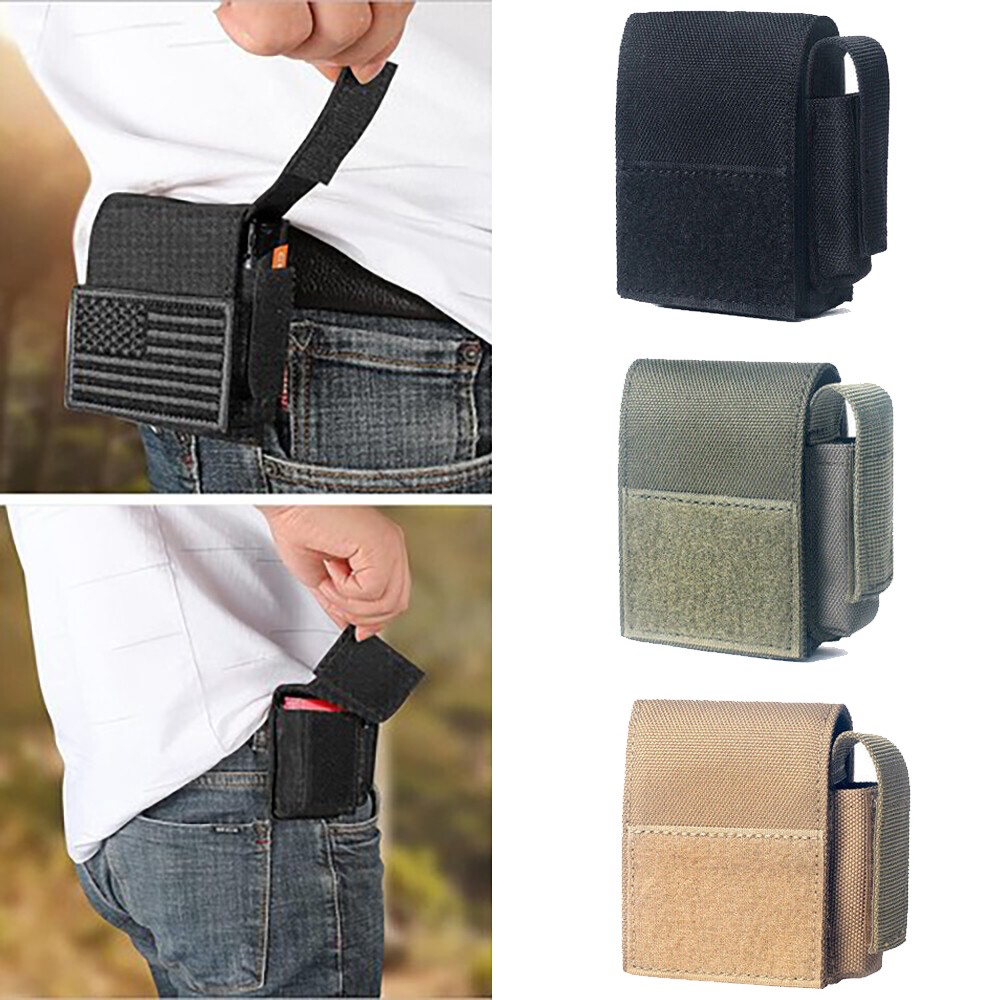 Tactical Molle Cigarette Case Lighter Storage Bag Outdoor Mini Waist Belt Wallet