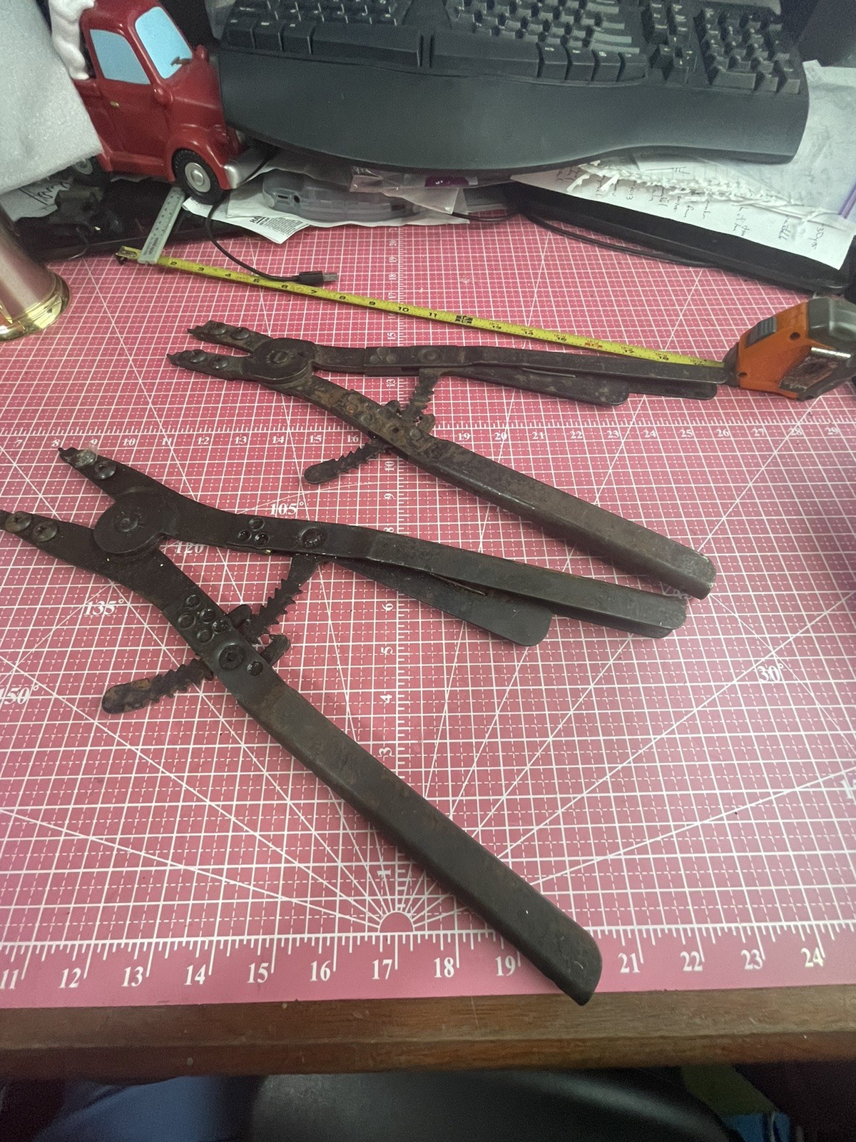 Heavy Duty USA Made 16” Internal External Snap Ring Plier Set Jumbo Vintage 16