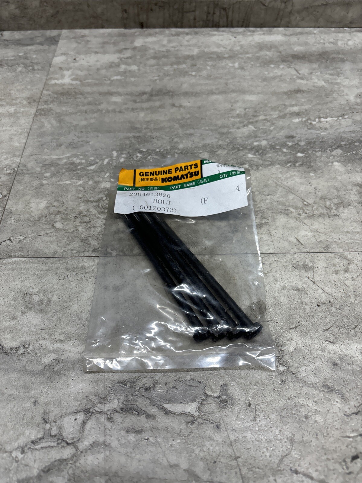 Lot Of 4 OEM Komatsu 2364613620 Bolt, New