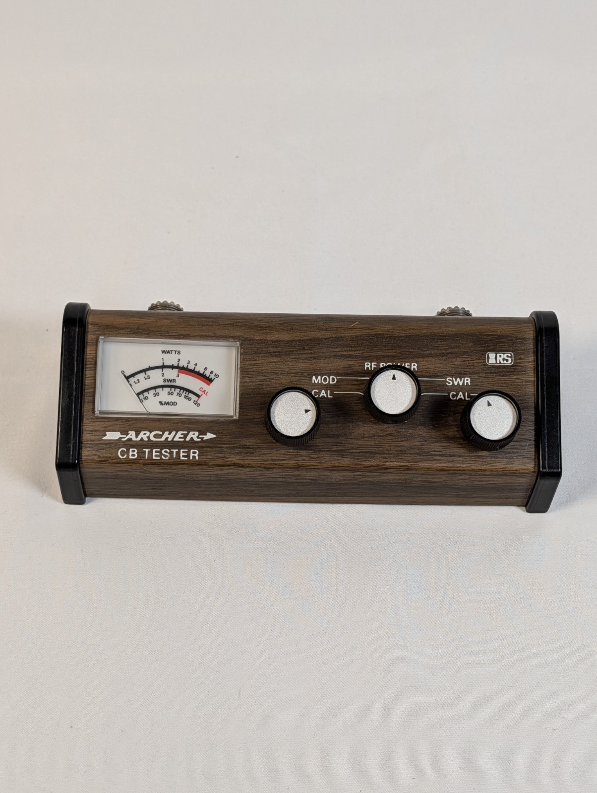 Vintage Archer CB Tester Wood-Look Metal - Untested