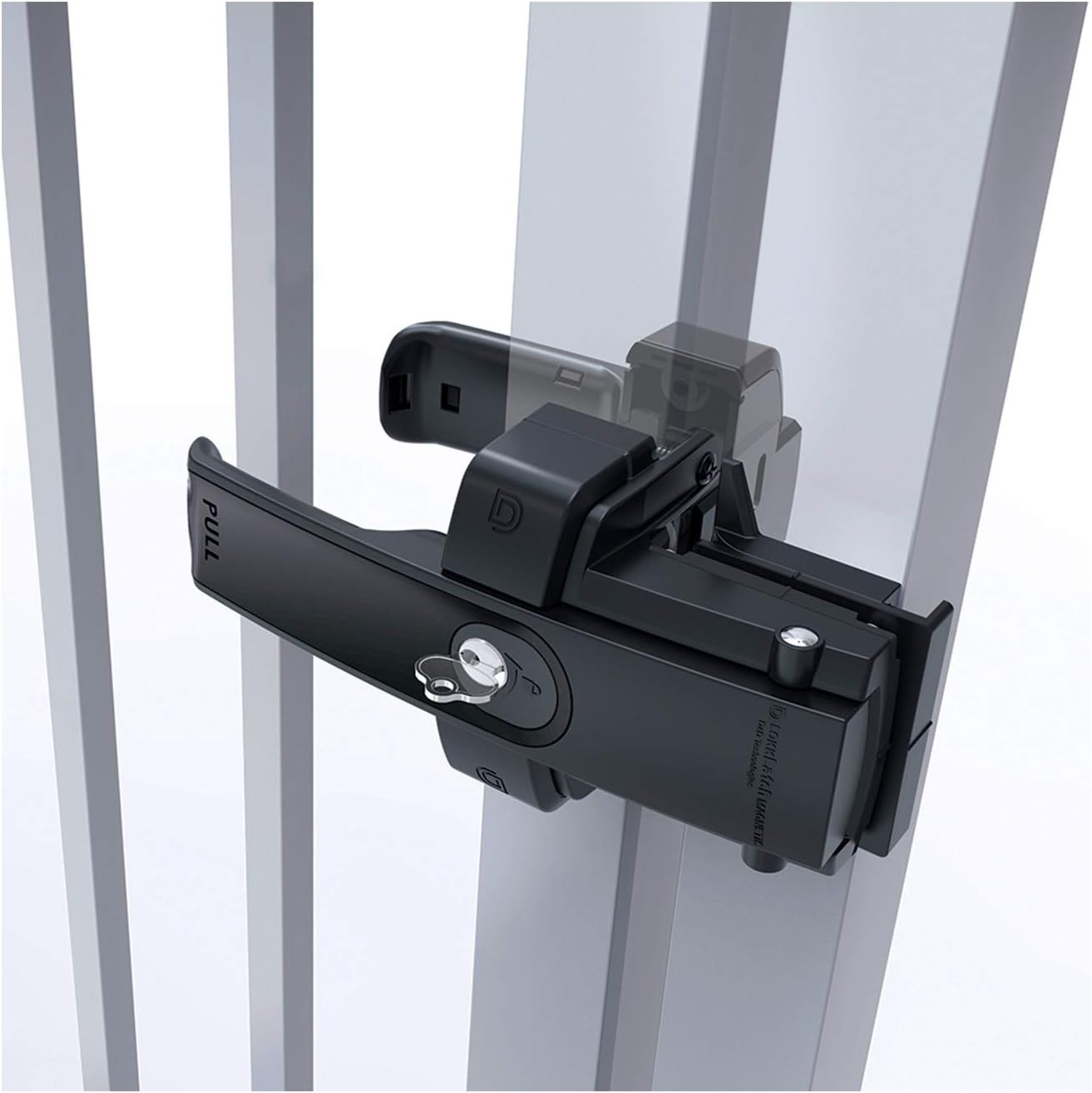 LokkLatch Magnetic Gate Latch with Dual-Sided Push/Pull Design, Key-Lockable ...