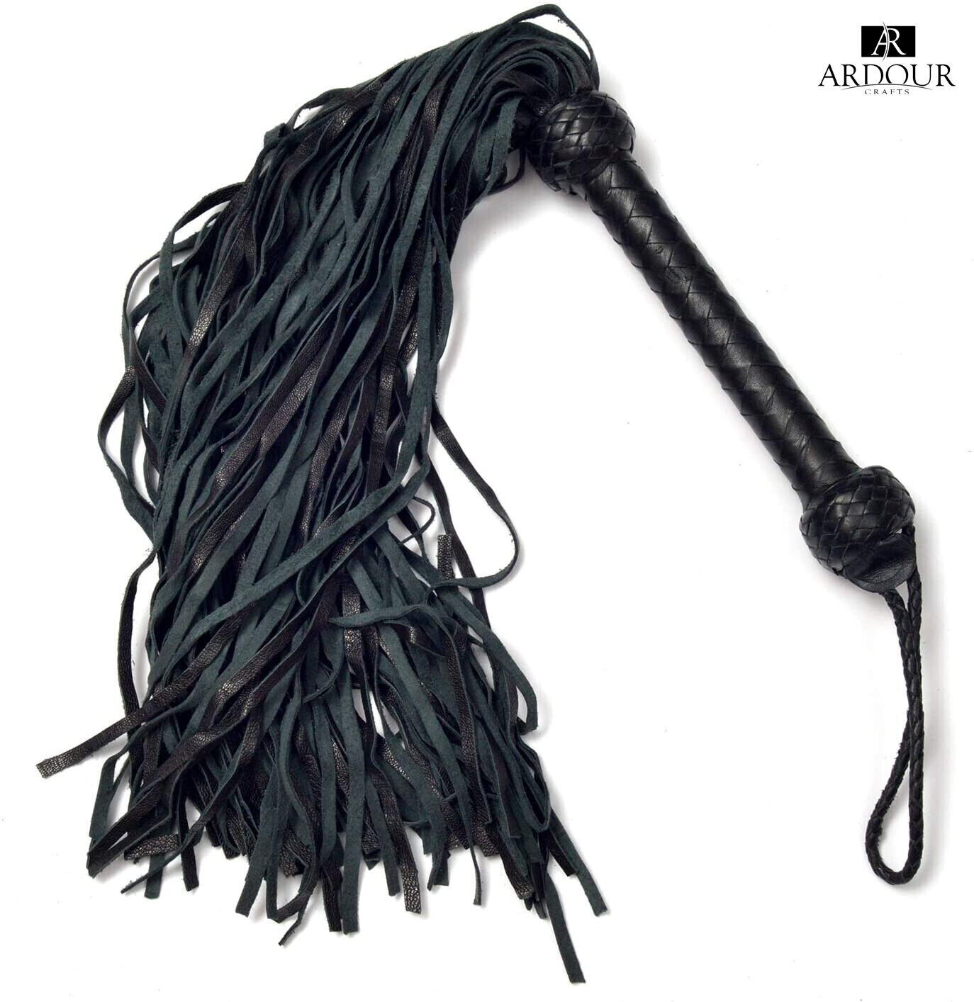 Real Cowhide Thick Leather  Flogger 50 Tails Handmade Heavy & Thuddy impact Whip