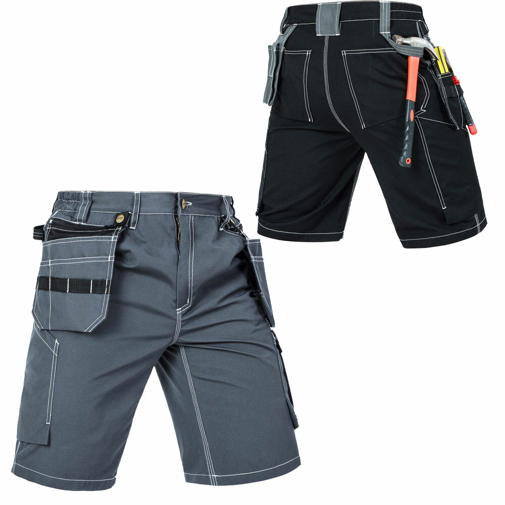 Men's WorkWear Trousers Cargo Pants Overalls Multi-pockets Utility Work Shorts