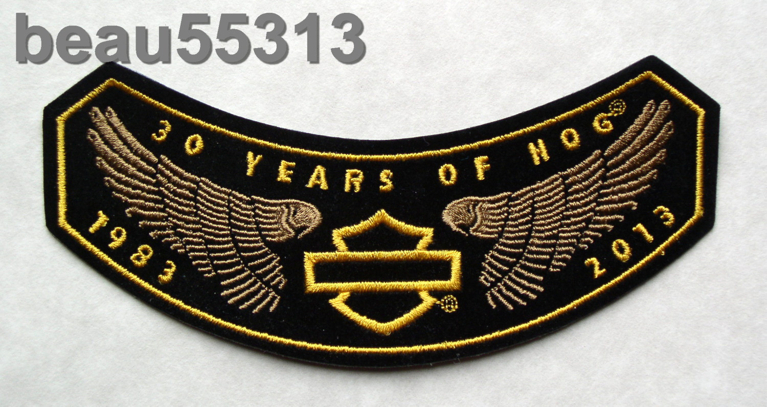 ⭐HARLEY DAVIDSON OWNERS GROUP HOG H.O.G. 2013 30 YEARS VEST JACKET PATCH 13