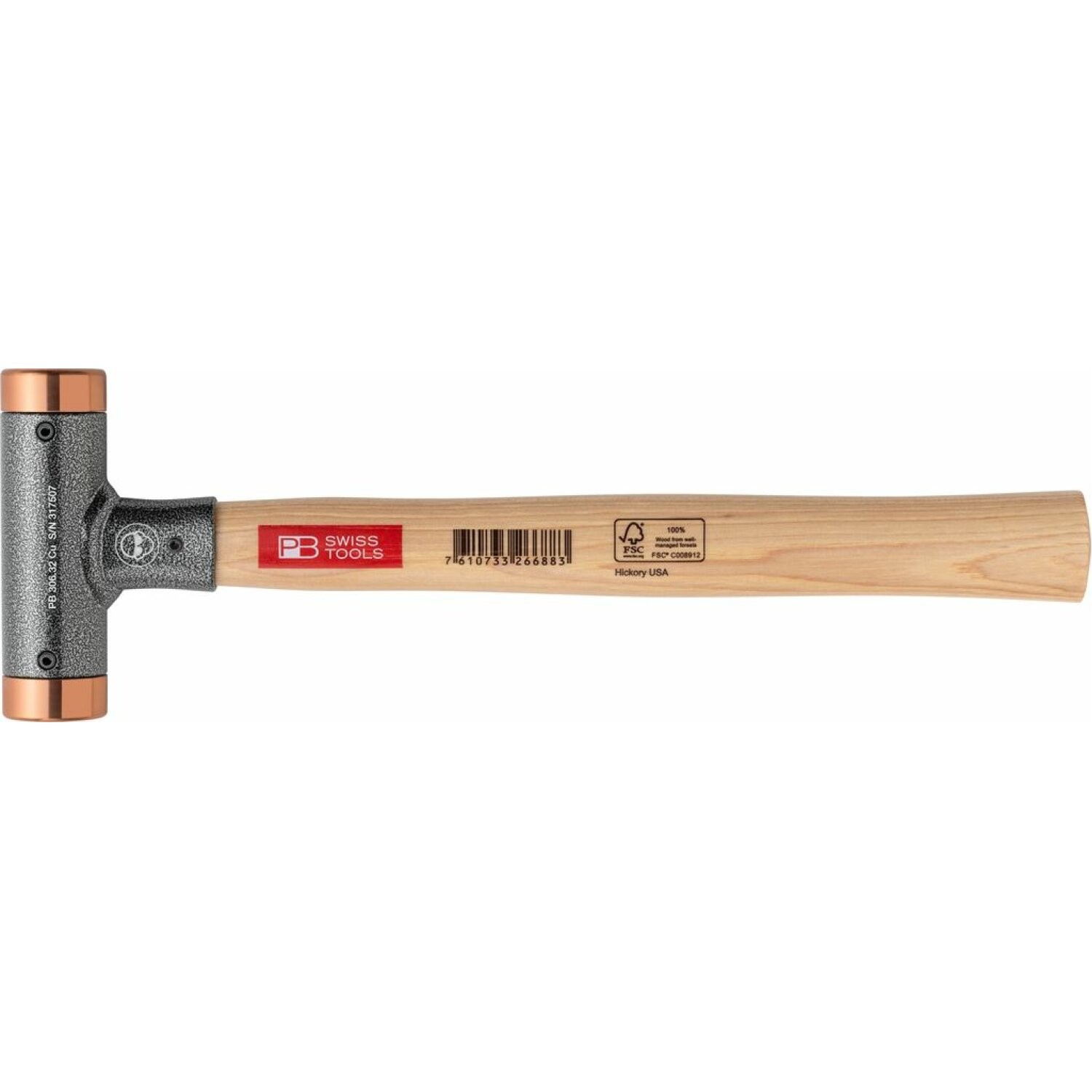PB Swiss Tools PB 306.32 Cu Copper Soft-Faced Dead-Blow Mallet, L - 325 mm