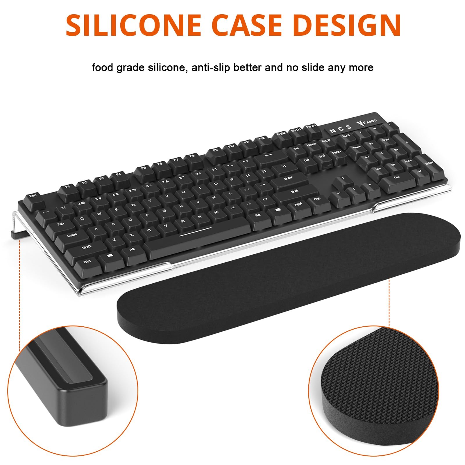Ergonomic Computer Keyboard Stand Acrylic Tilt Riser Clear Anti Slip