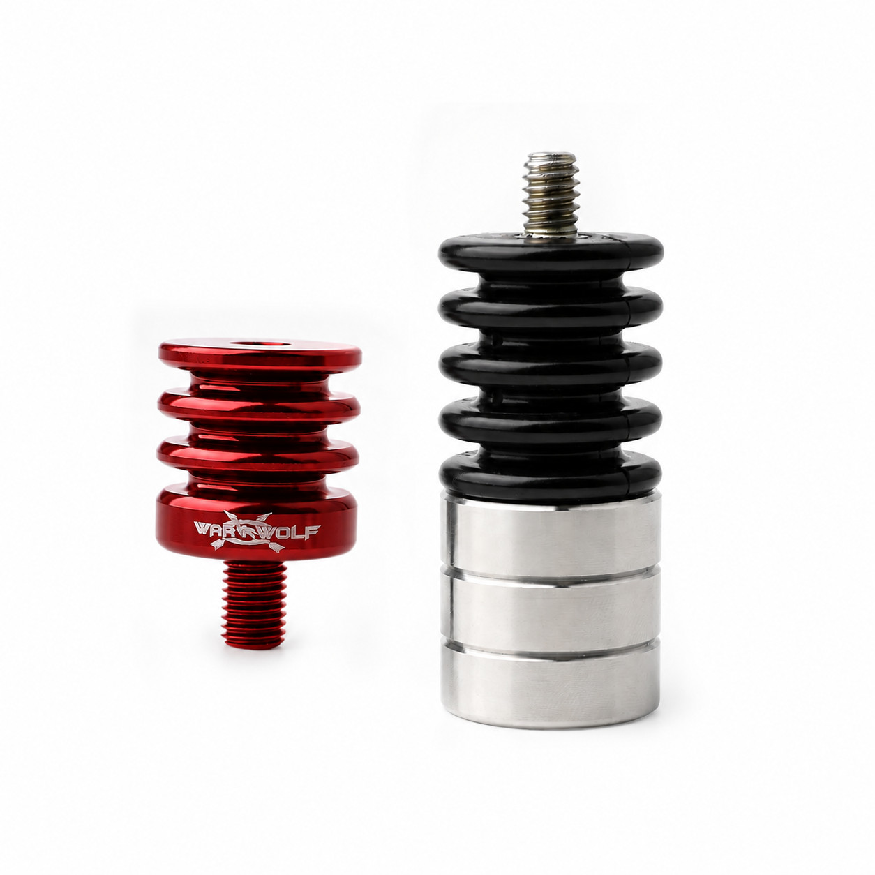 WAR WOLF 3" Rubber Stainless Steel Bow Stabilizer & Riser Damper Shock Absorber