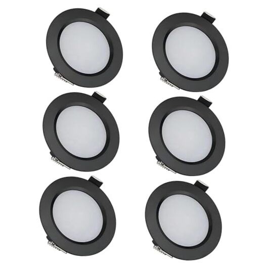 Spring-Type 12 Volt Recessed Lights for RV Boat Trailer 6 pack Warm White