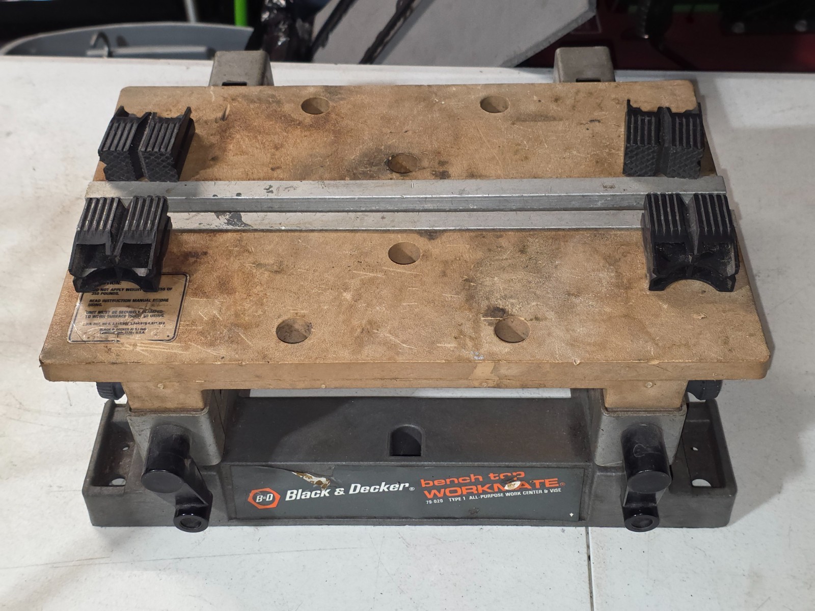 Black & Decker Bench Top Workmate Tilt Work Center & Vise Used USA