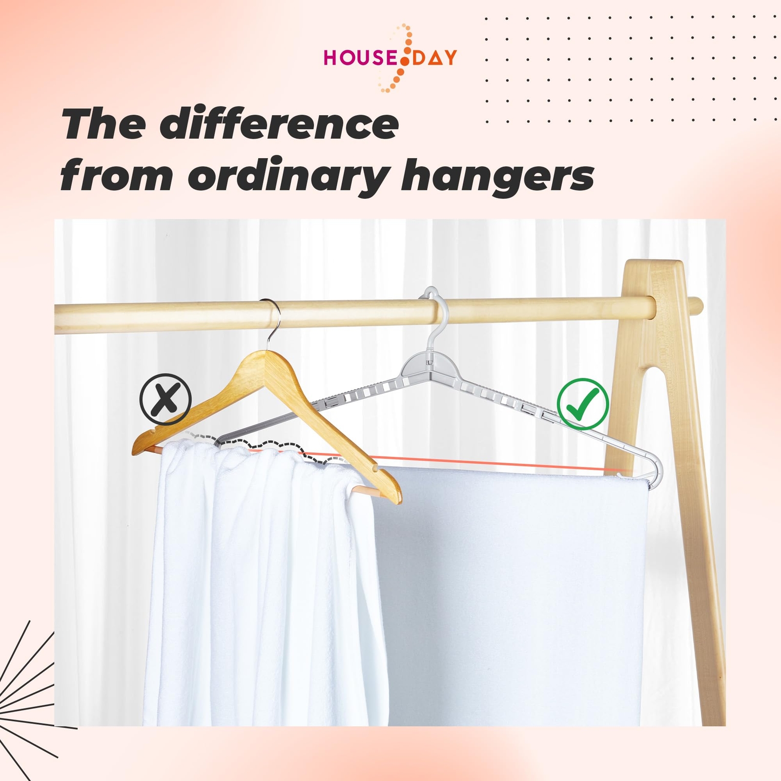 4 Pack Gray Extra Large Adjustable Hangers 360 Rotating Hook Heavy Duty