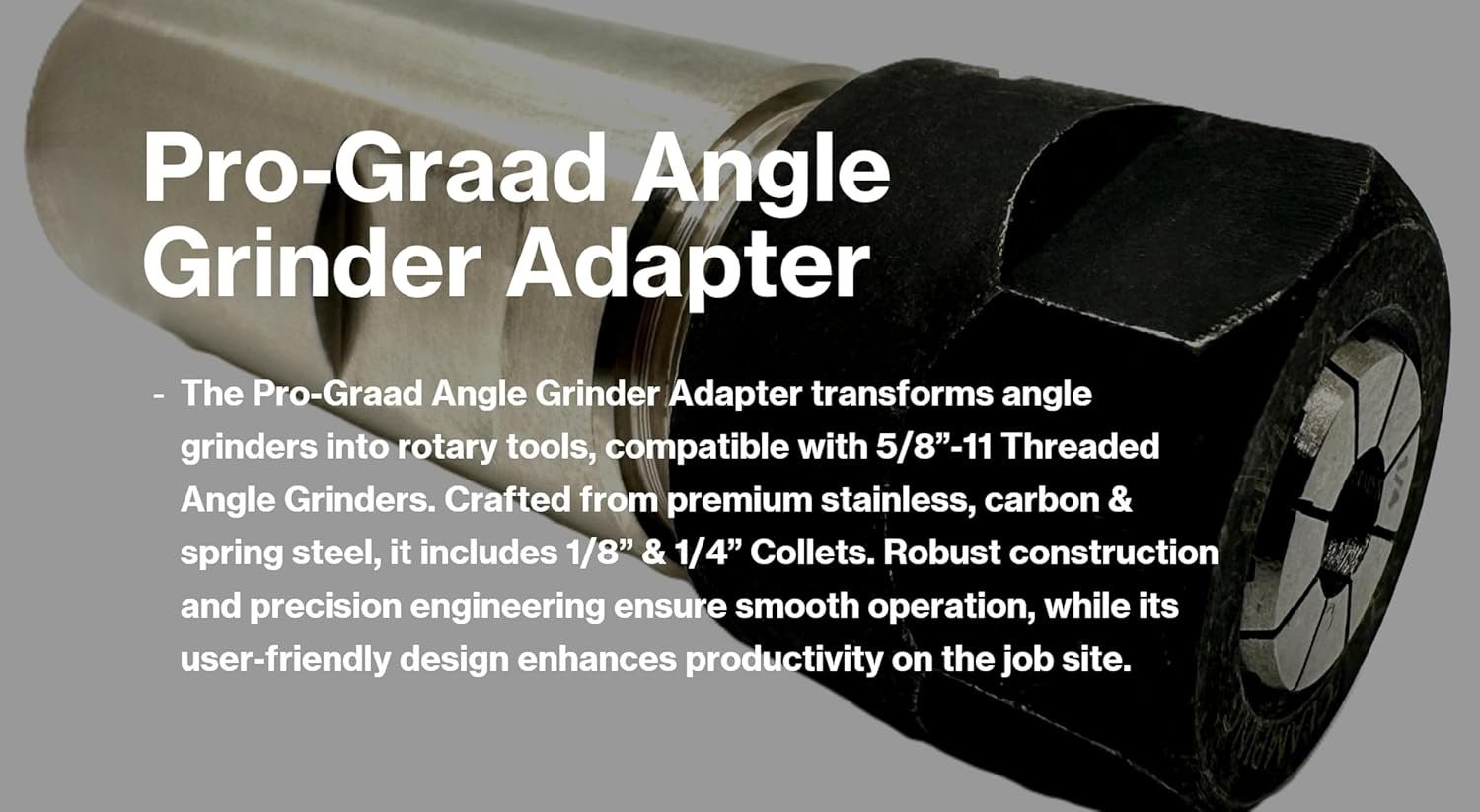 SuperGrindz 5/8”-11 Thread Angle Grinder Extension Shaft Set, Grinder Adapter...