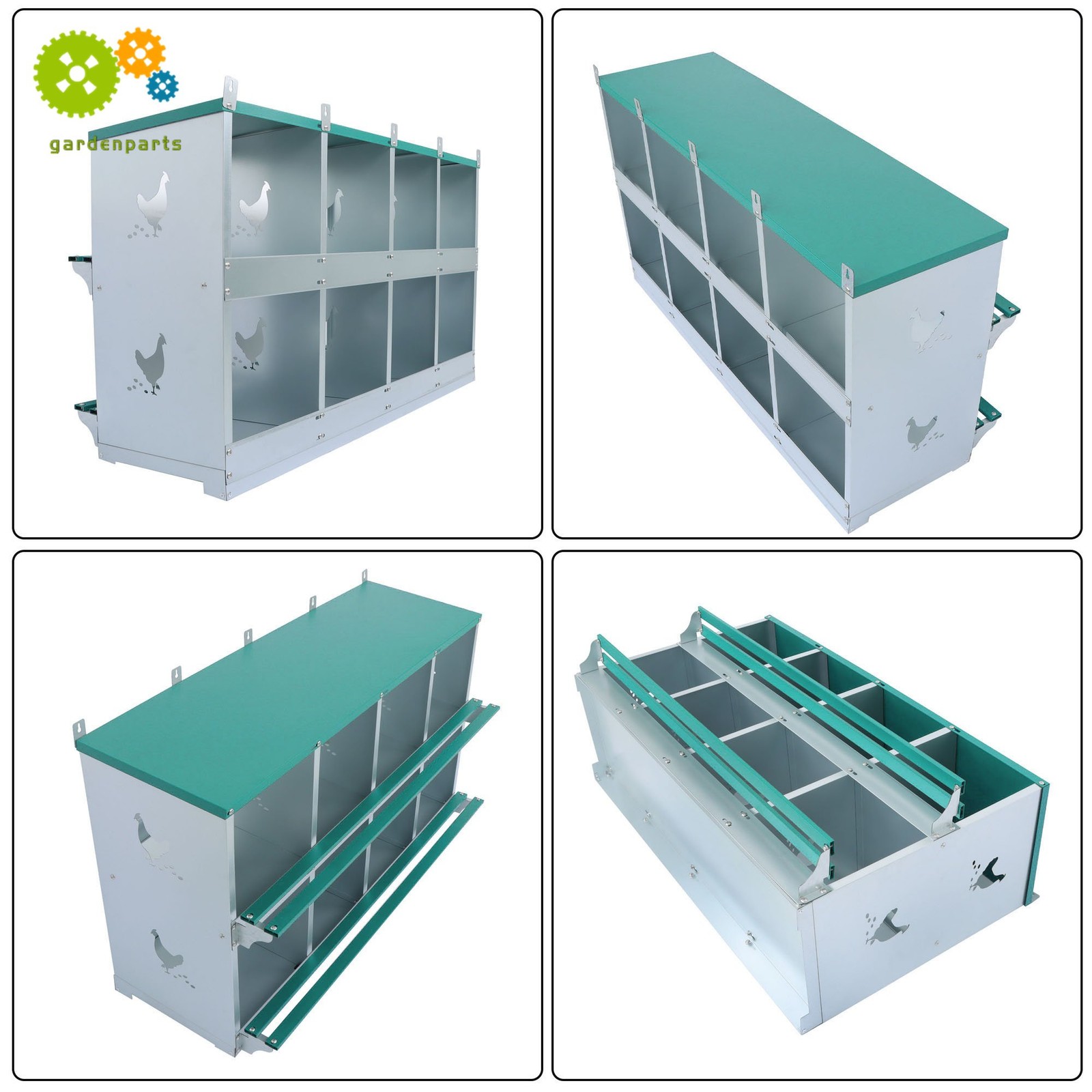 Chicken Coop Box 8 Hole Nest Box Laying Egg Lay Box Hen Durable Chicken Nest Box