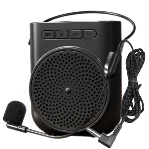 Portable Rechargeable Mini Voice Amplifier with Wired Microphone Headset and