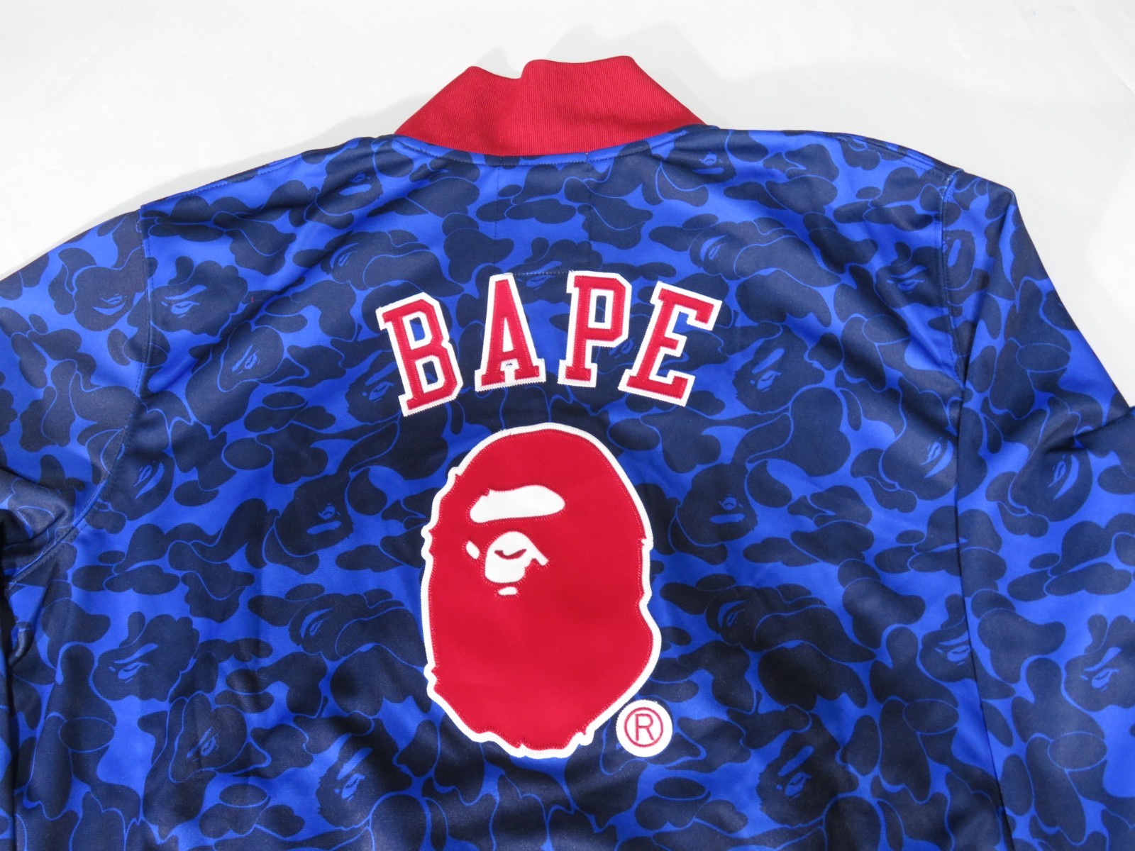 22599 bape mitchell&ness Los angeles angels jacket blue L