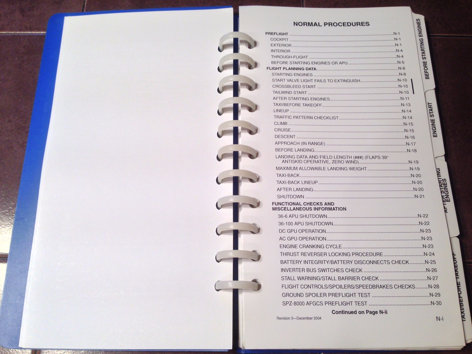 Gulfstream II Normal Procedures Pilot's Checklist Manual