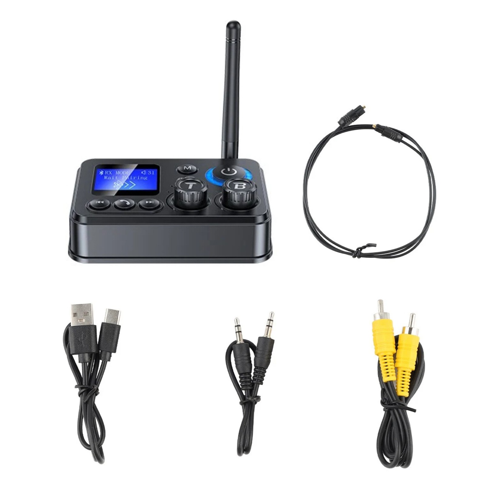 For Bluetooth 5.4 Transmitter Receiver 3.5mm AUX RCA Audio Adapter Replacement