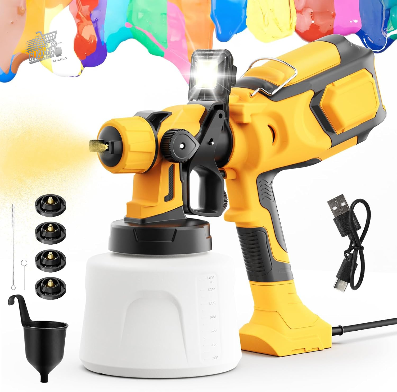 Paint Sprayer, 850W HVLP High Power, Electric Spray Gun