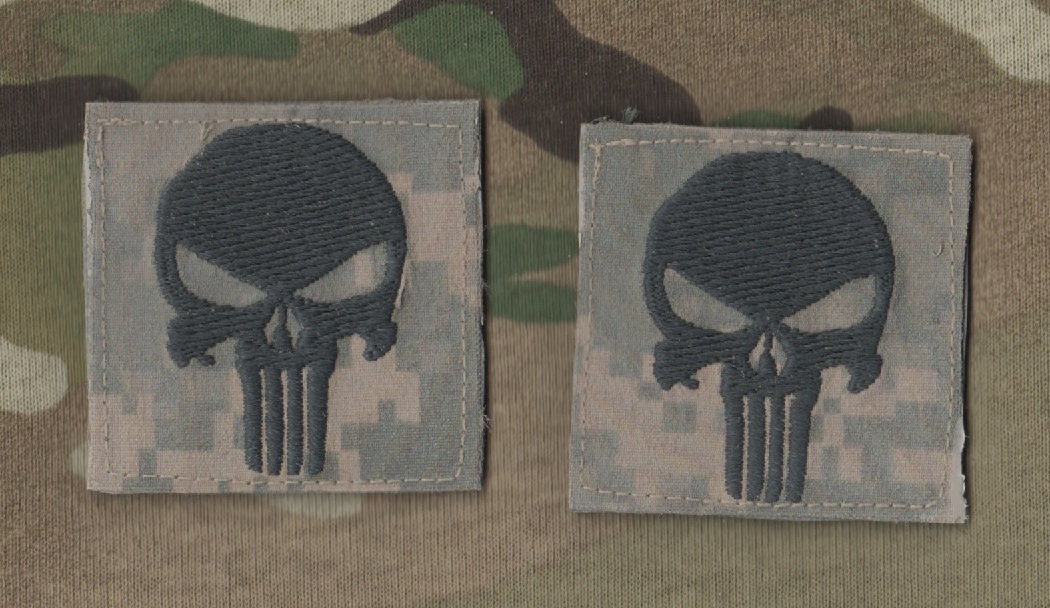 Syria-Iraq GREEN BERETS SFG SAS JTF2 COMMANDO 2" vêlkrö 2-TAB: Terminator Skull