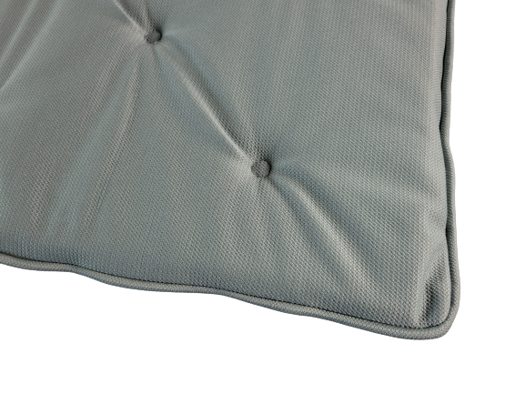 Piano Bench Cushion Mineral Blue - Tufted Bench Pad Padding Soft