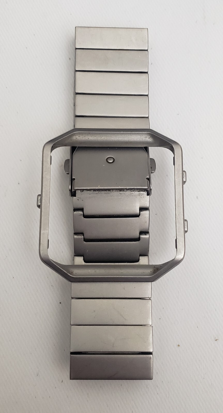 Used Fitbit Blaze Accessory Band, Metal, Silver, Standard Stainless Steel