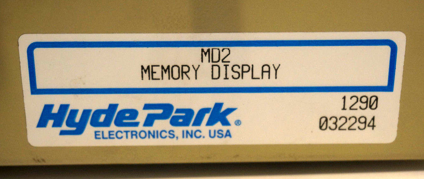 PARTS ONLY HYDE PARK MD-2 MEMORY DISPLAY MD2