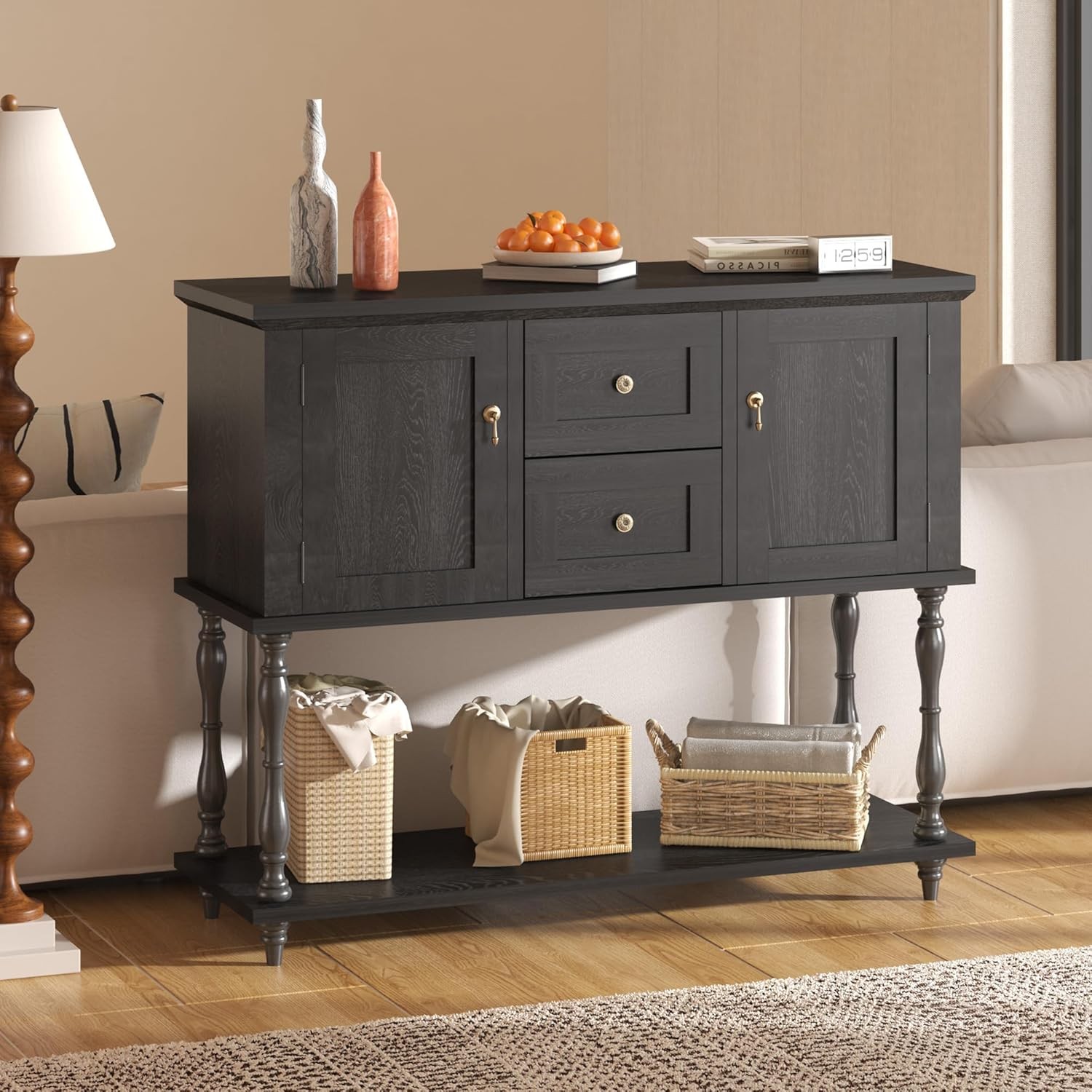 Entryway Console Table with Drawer Storage Shelf Door Buffet Sideboard Cabinet