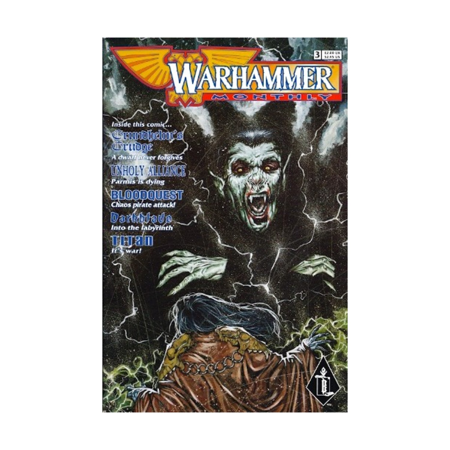 GW Warhammer Monthly #3 "Grundhelm's Grudge, Bloodquest, Darkblade" EX