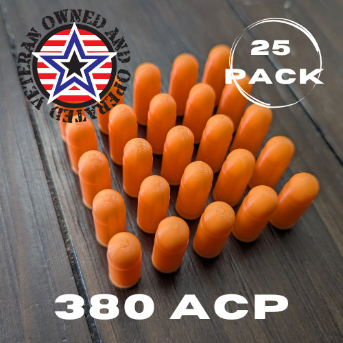 380 ACP Dummy Rounds, Snap Caps -- For Training **Made in USA (25 Pack)