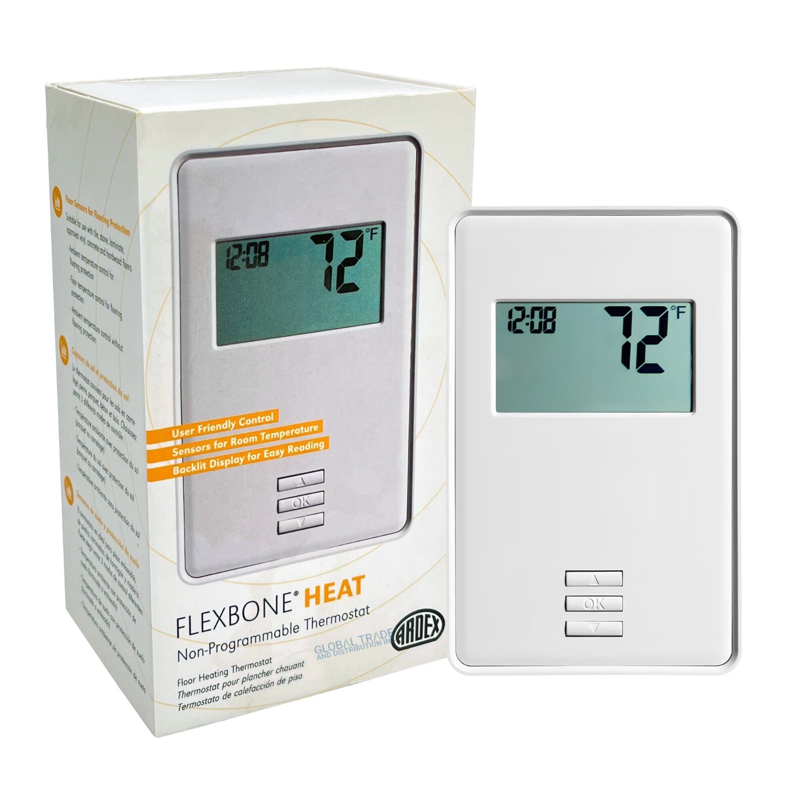ARDEX FLEXBONE UH 932 Digital Non-Programmable Radiant Floor Heating Thermostat