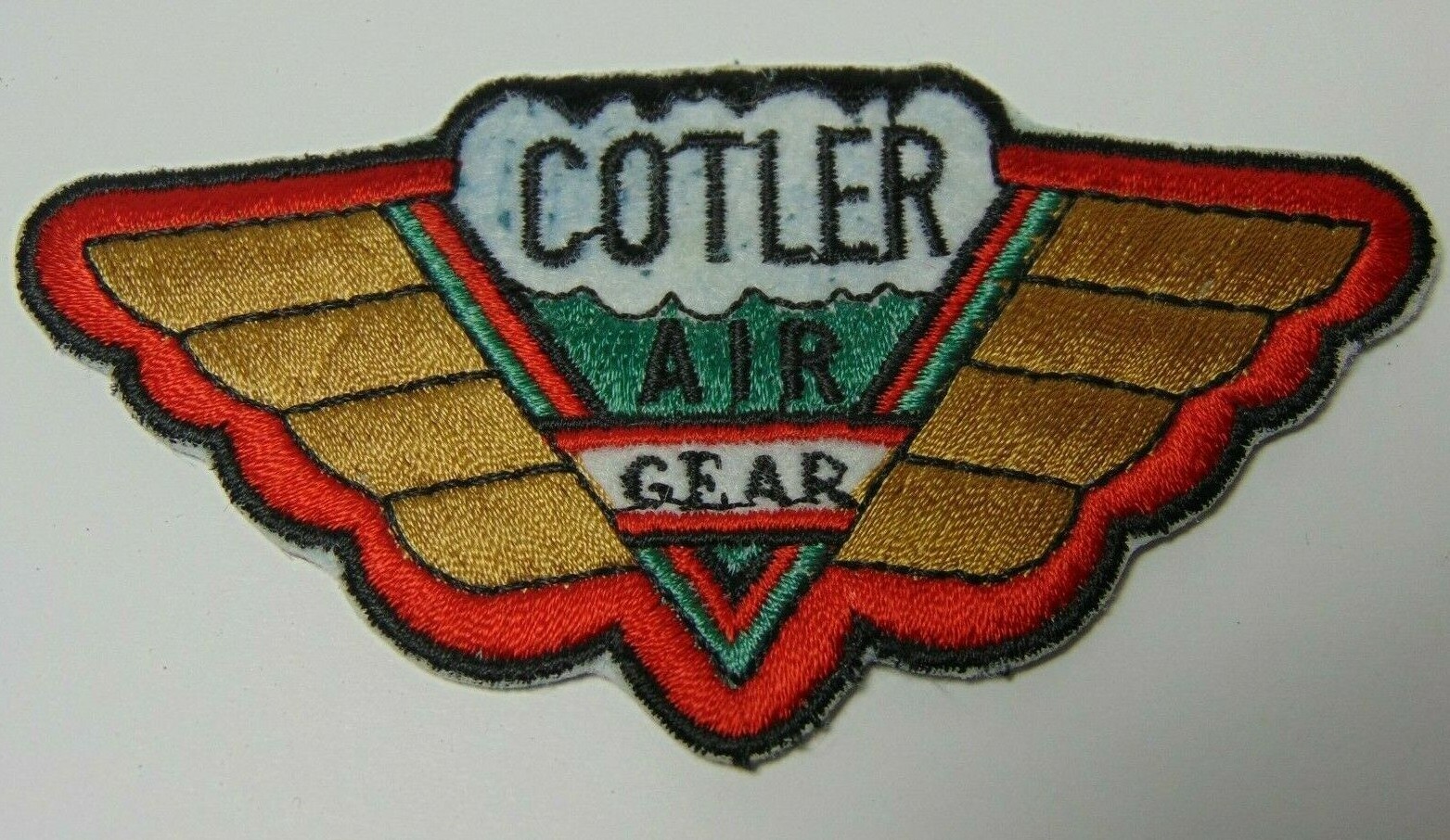 4" Old Vintage 1980s COTLER AIR GEAR UNIFORM JACKET AVIATION ADVERTISING PATCH
