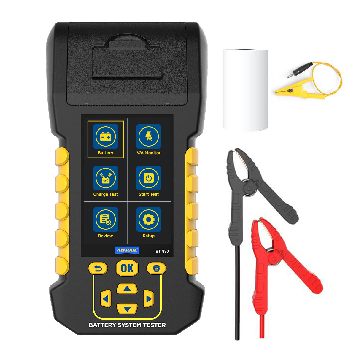 8-30V Car Battery Load Tester with Printer Charging Cranking V/A Monitor 2000CCA