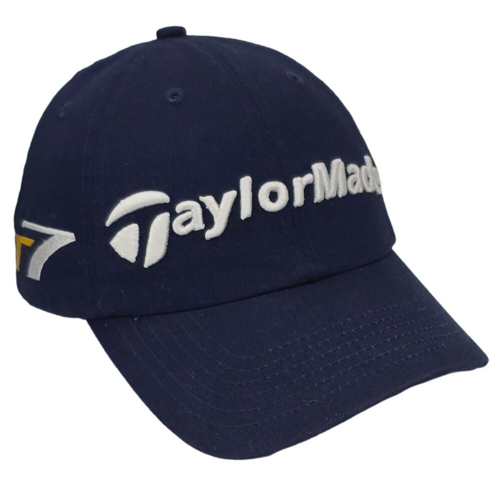 TaylorMade R7 Golf Hat Cap Navy Blue Embroidered Logo One Size Fits All Men