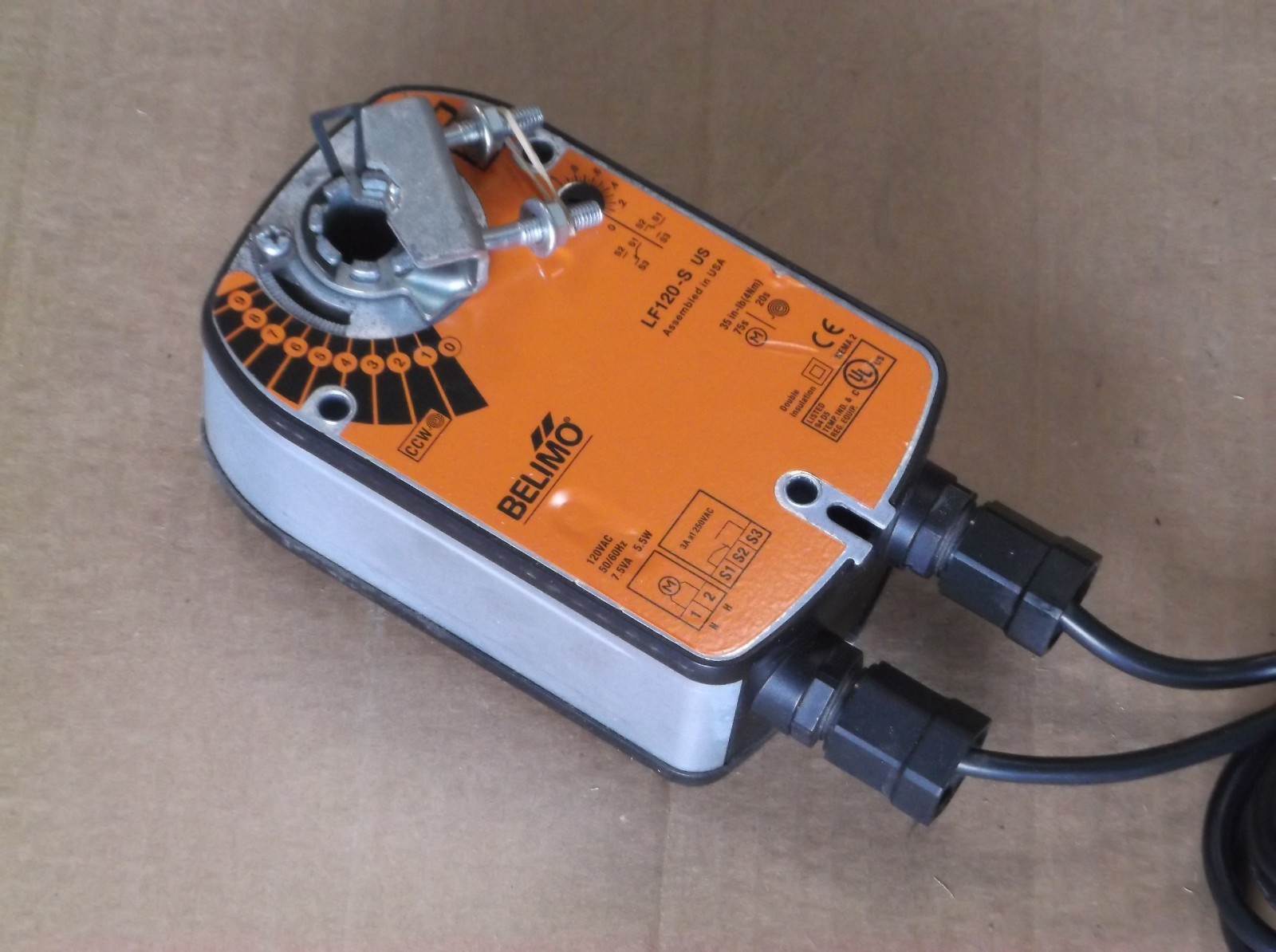 Belimo LF120-S US Spring Return Actuator 100-120 VAC NIB