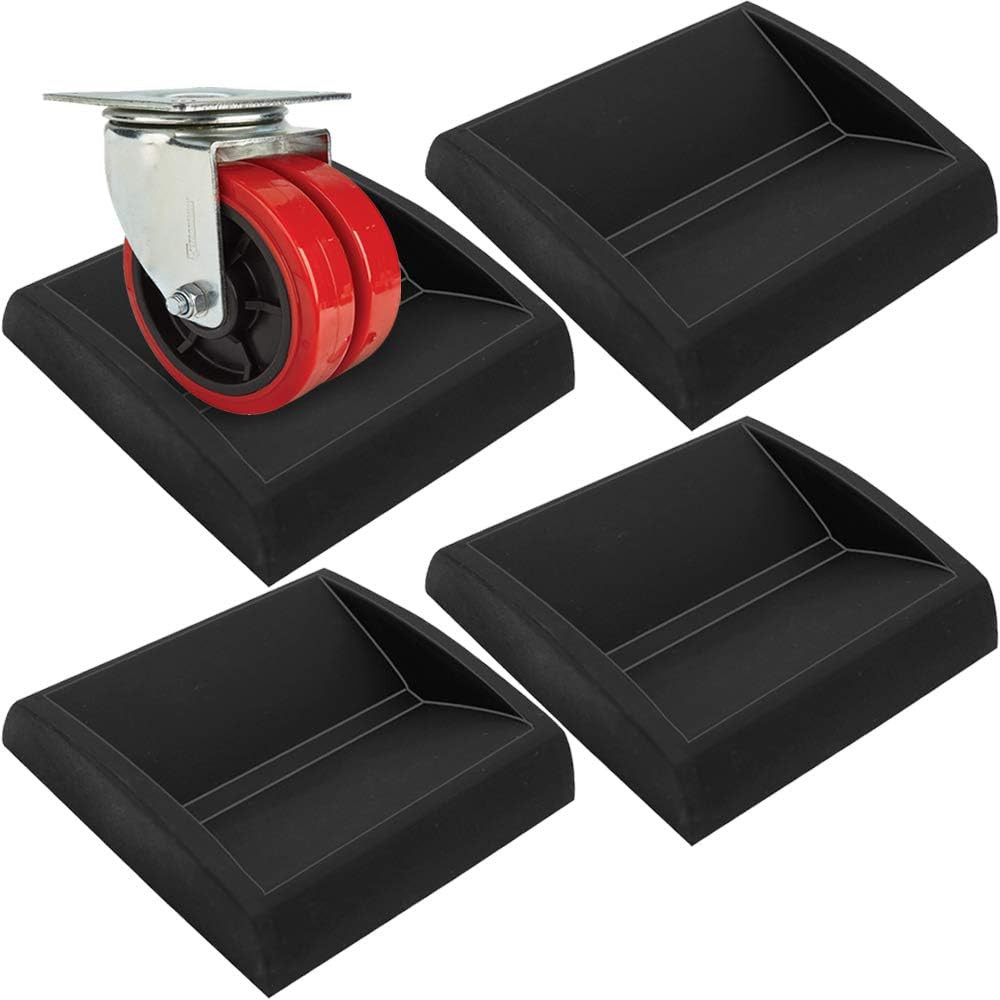 WELLGO Bed Stoppers & Furniture Cups 3"X3" 4Pack - Premium Silicone Casters Furn