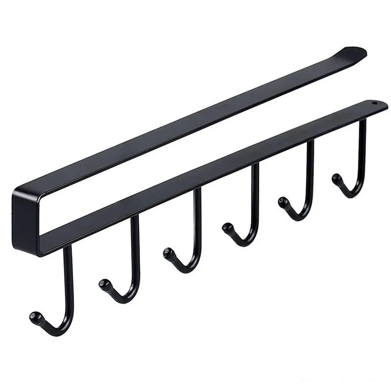 2PC Under Shelf Mug Holder Rack Kitchen Cabinet Coffee Cup Storage Hooks Hanger