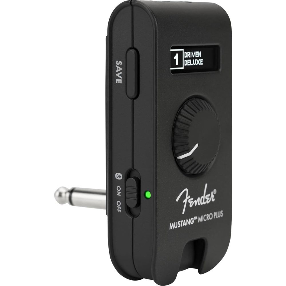 Fender Mustang Micro Plus Headphone Amplifier w/ Polsen HPCA30 Headphones Bundle