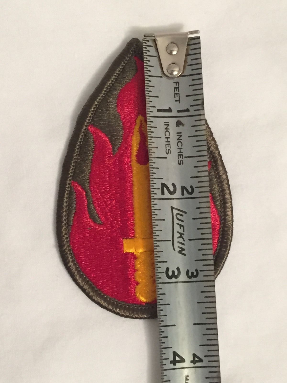 63rd INF DIV REGIONAL SUPPORT COMMAND BLOOD & FIRE SHOULDER INSIGNIA UNIT PATCH