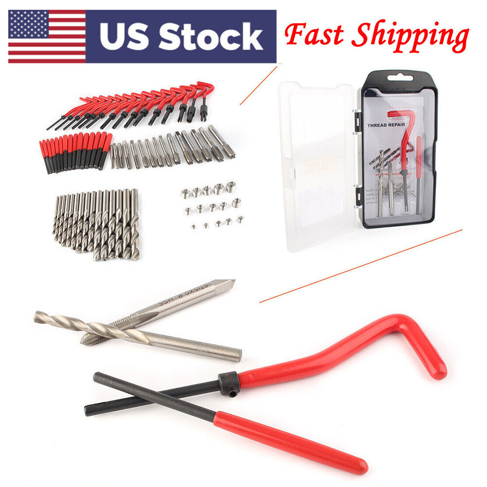 14PCS M14 x 1.5 Metric Thread Repair Install Tool Insert Kit M14 Helicoil Coil