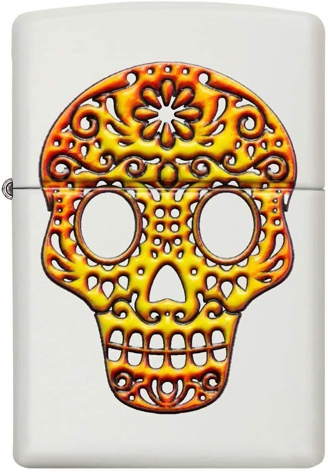 Zippo 49003 Sugar Skull White Matte