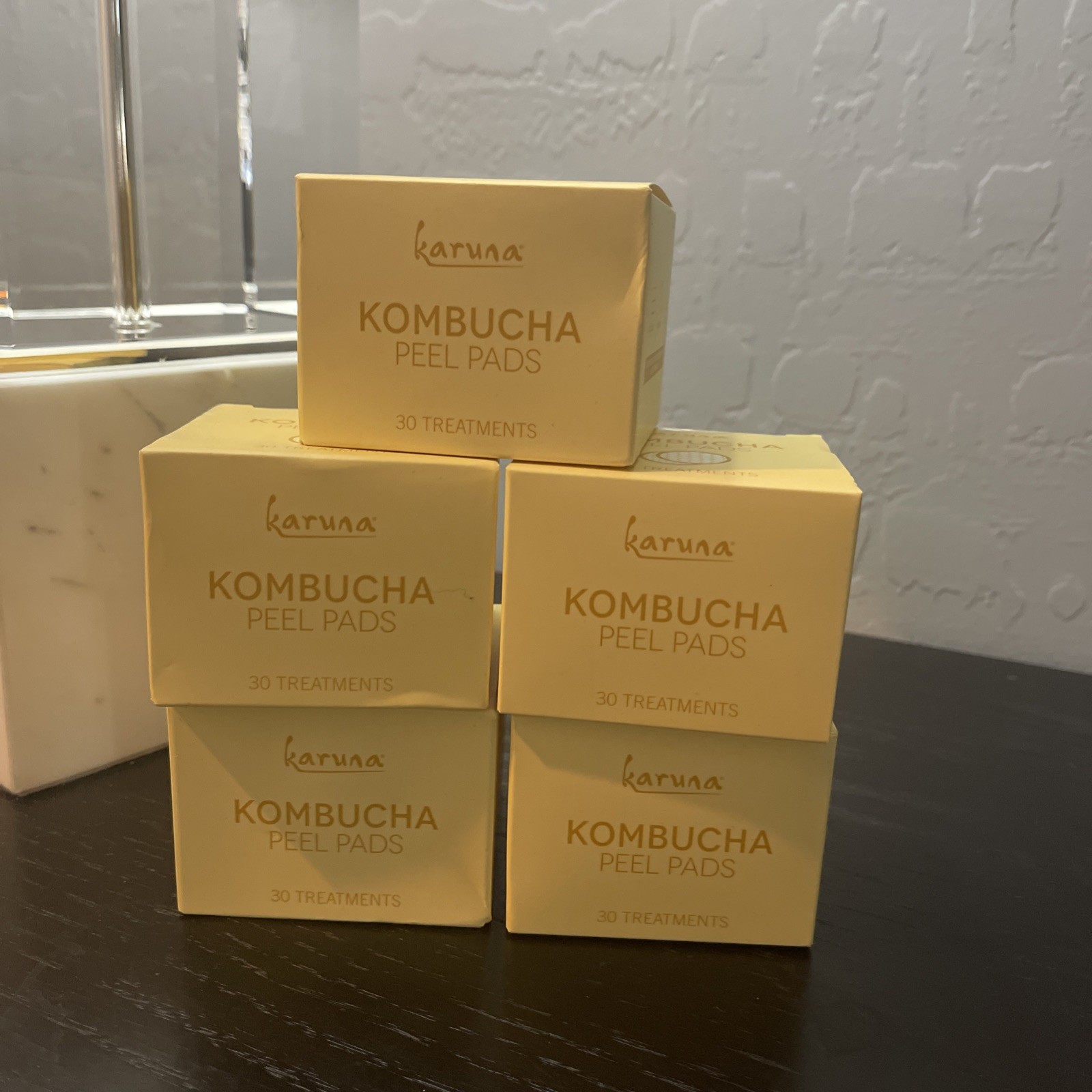Karuna Kombucha Peel Pads Wipes Exfoliating Face Pads - 30 Count Brighten