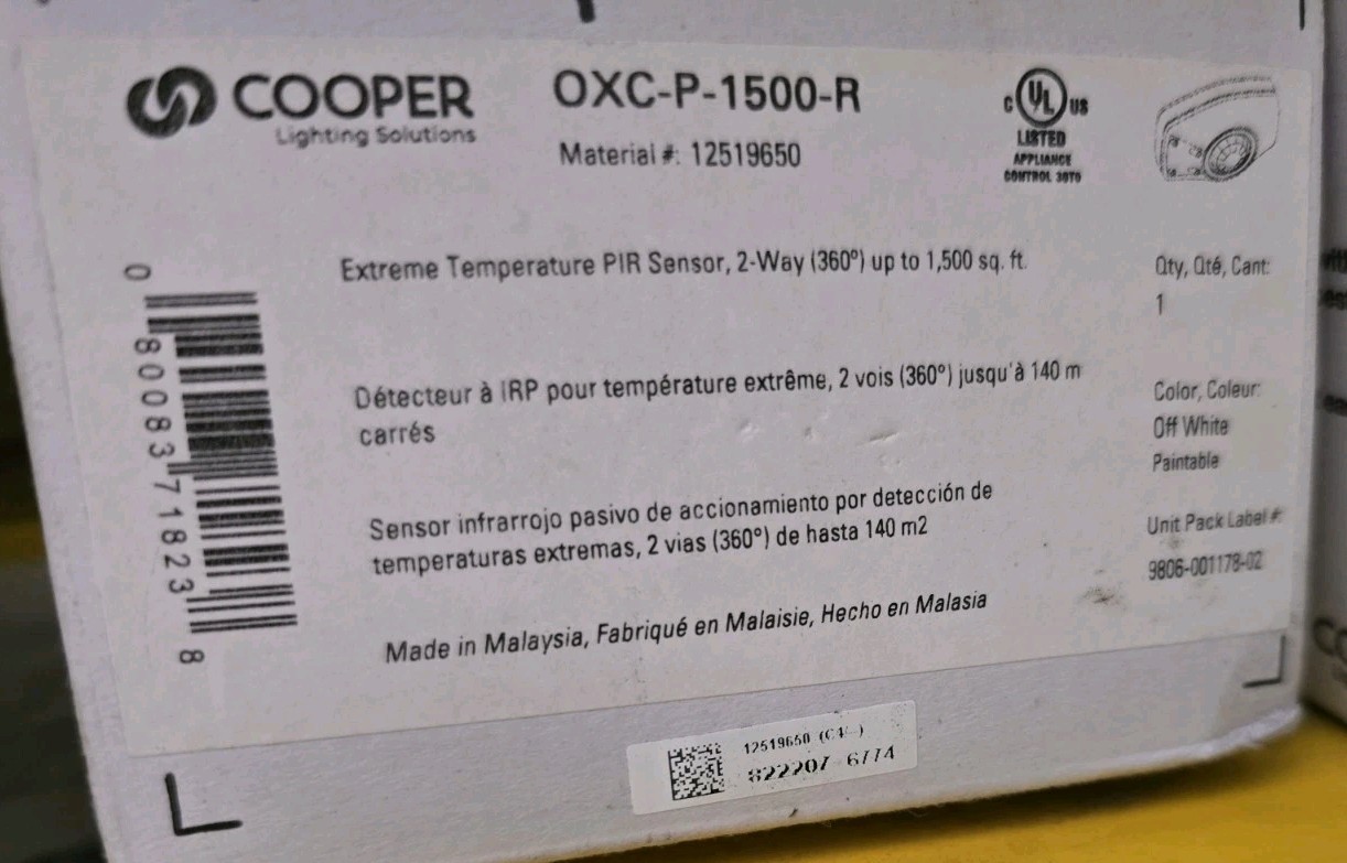 Cooper Lighting OXC-P-2MH0-R Extreme Condition Sensor (new)
