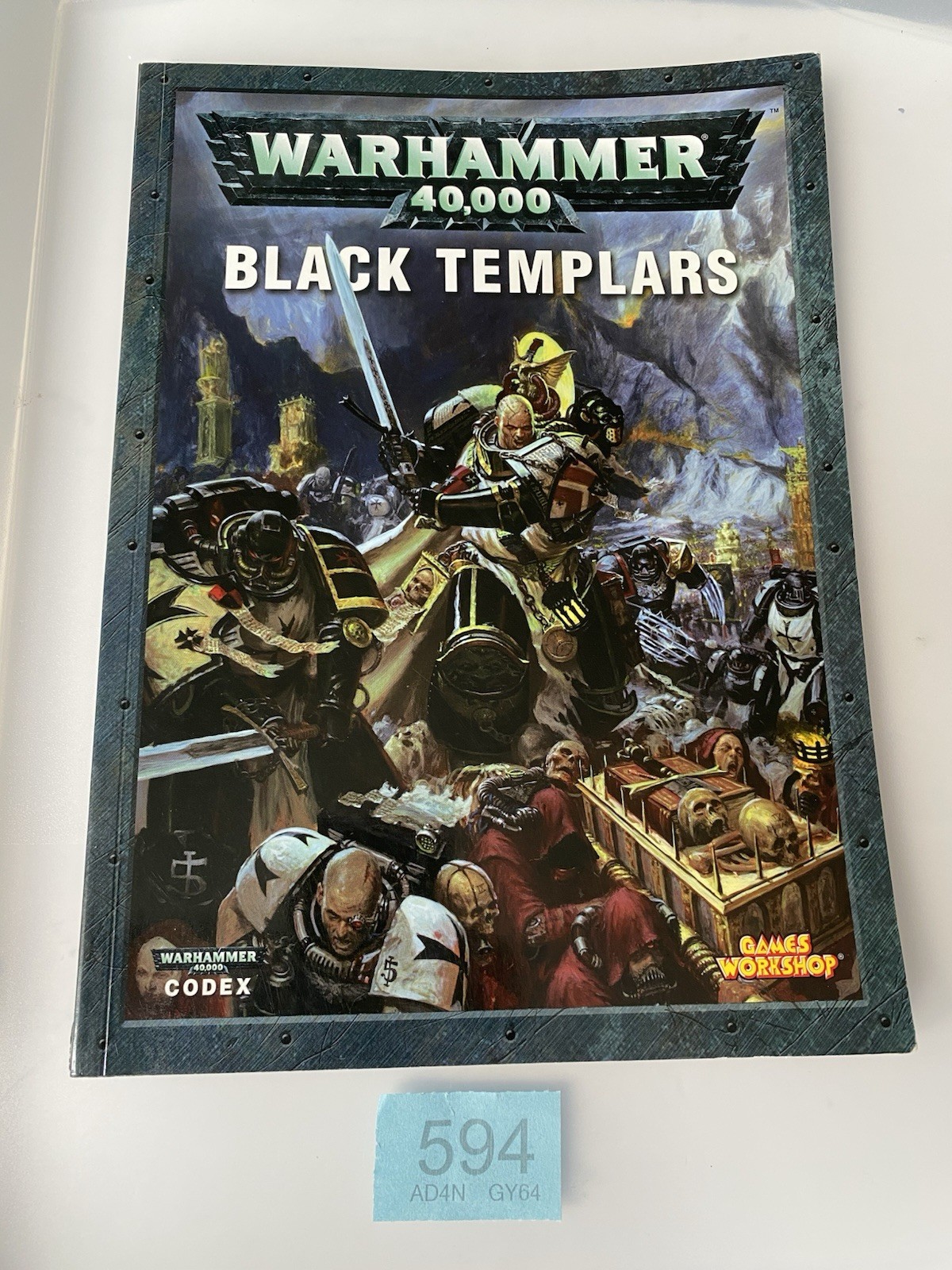 40k 4th Ed Black Templars Codex, V. Good Condition OOP Softcover Book