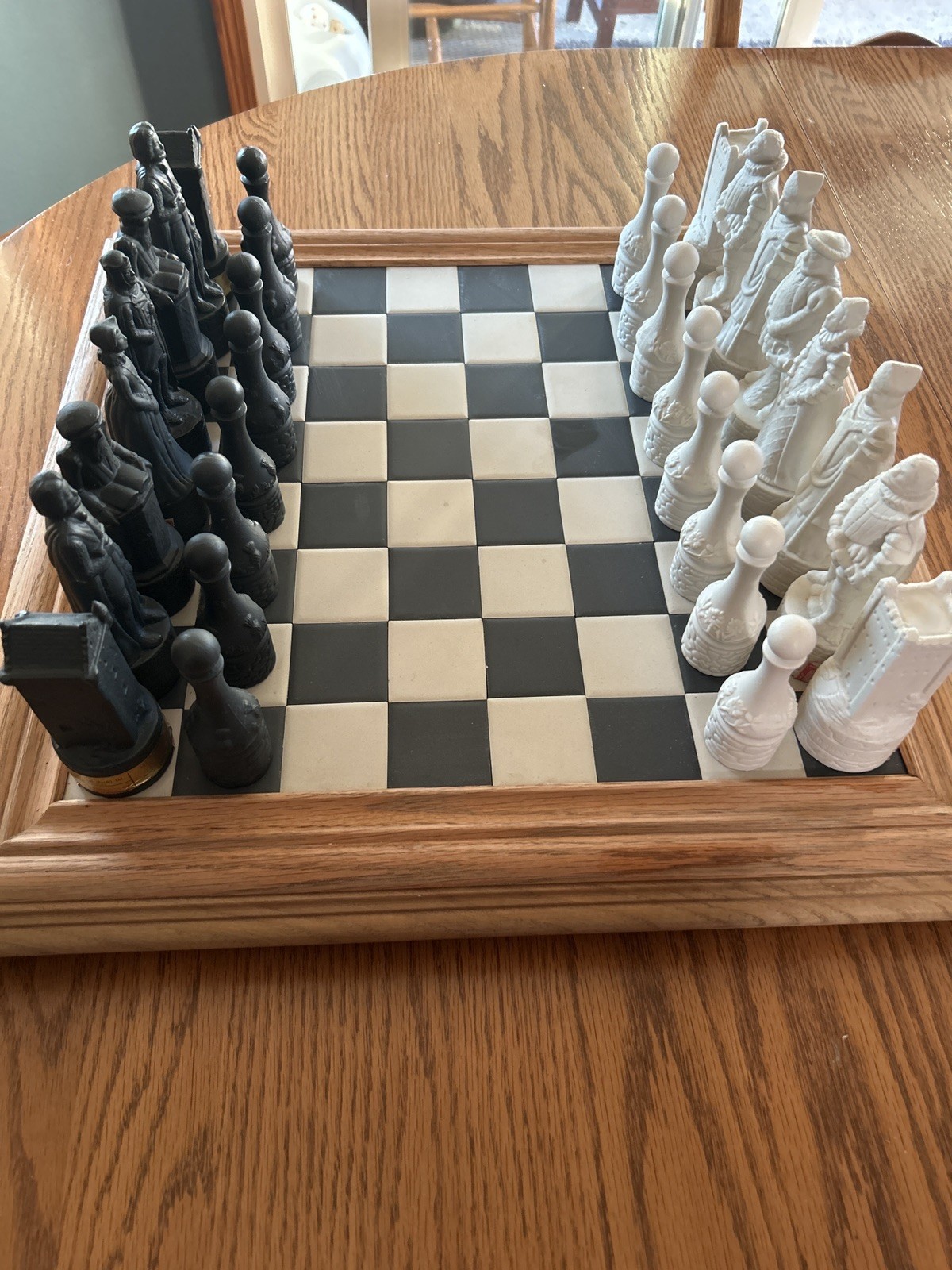 Vintage Beneagles Scotch Whisky Chess Set – Ceramic Mini Decanters  with Board