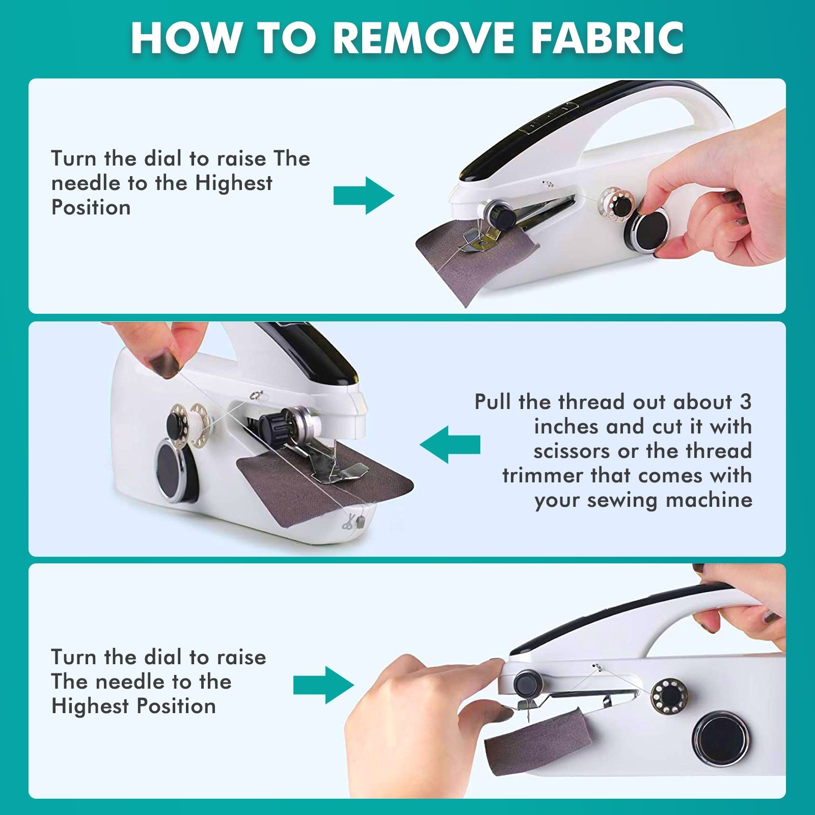 Upgraded Handheld Sewing Machine Heavy Duty Portable Electric Stitch Tool Type-C