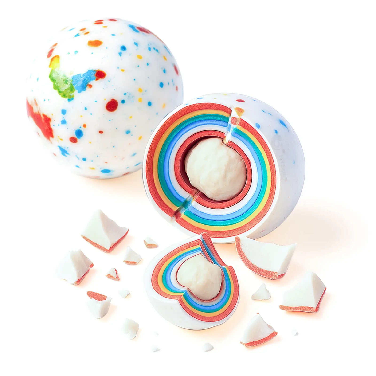 2.25" Psychedelic Jawbreakers – Colorful Hard Candy Spheres with Fruit Center