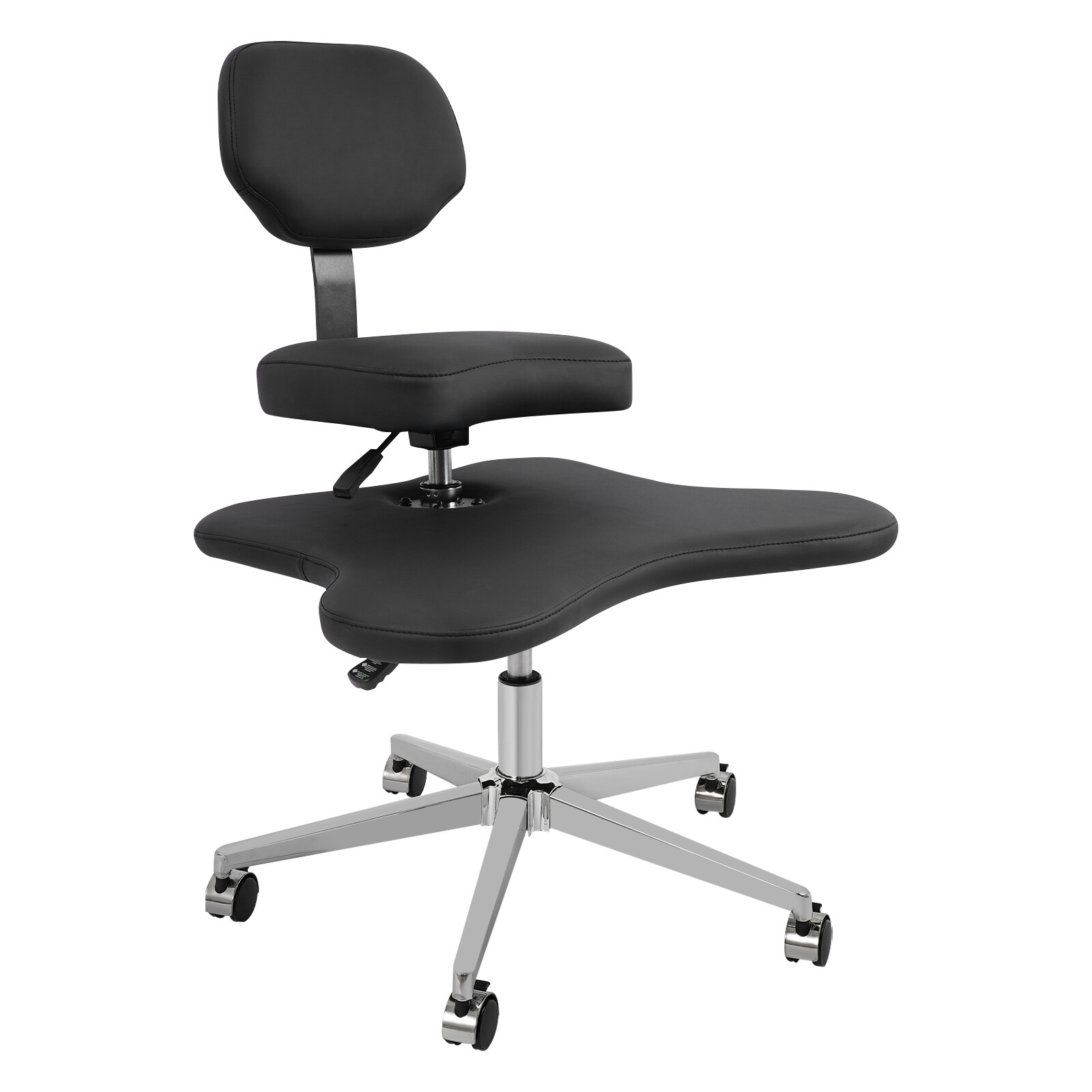 Cross Legged Office Chair, Criss Cross Chair with Wheels, Meditation Chair