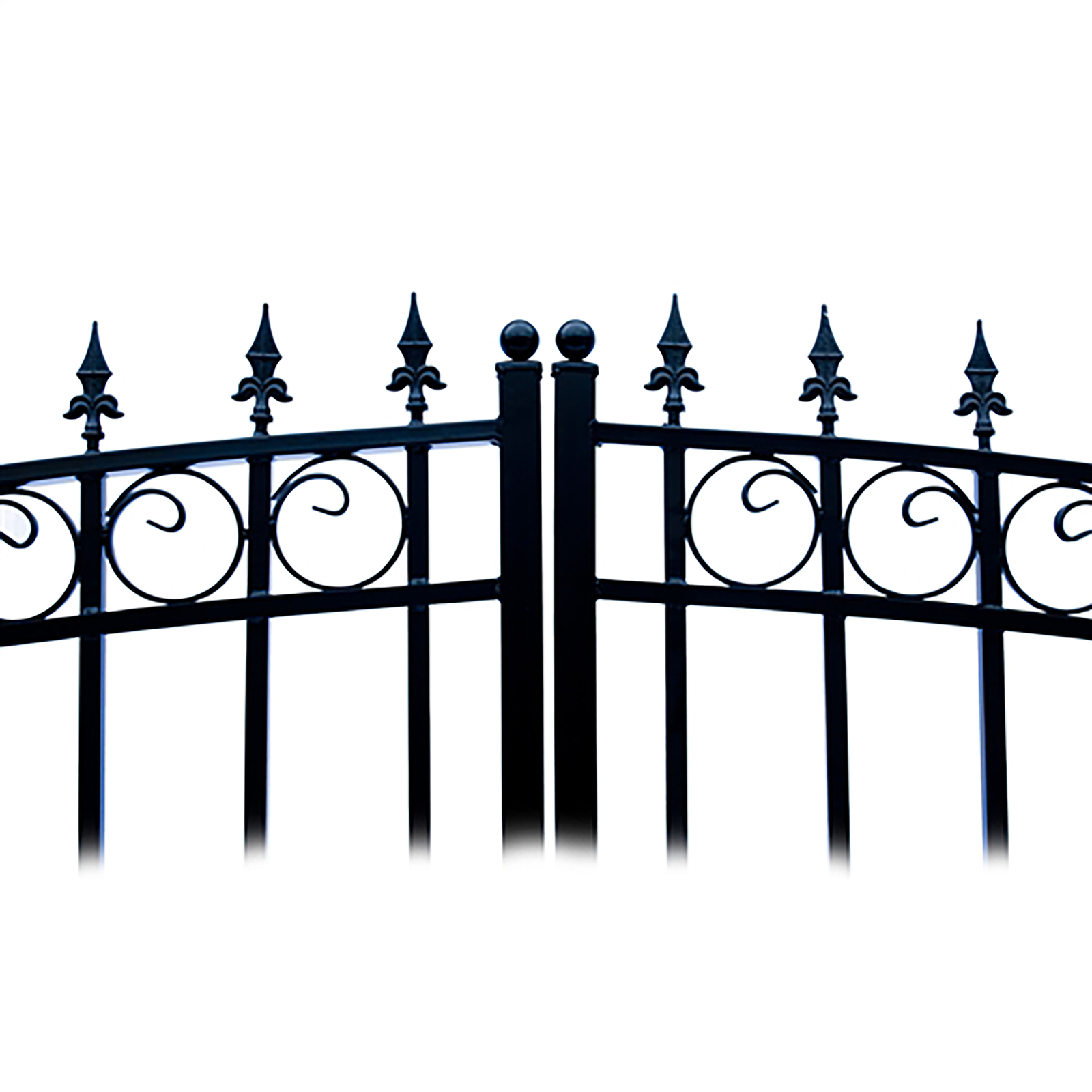 ALEKO Garden Yard Privacy Steel Dual Driveway Gate 12 ft Prague Style Black