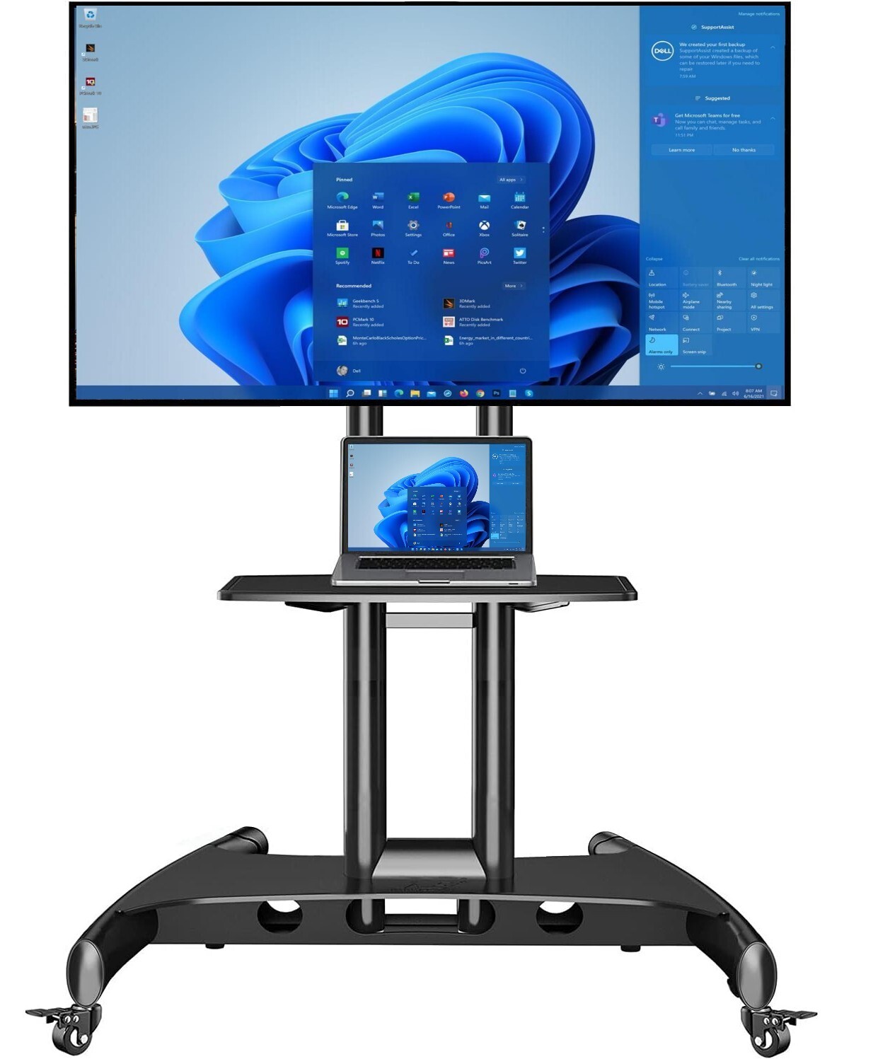 Dell smart board Interactive whiteboard with mobile mount for classroom