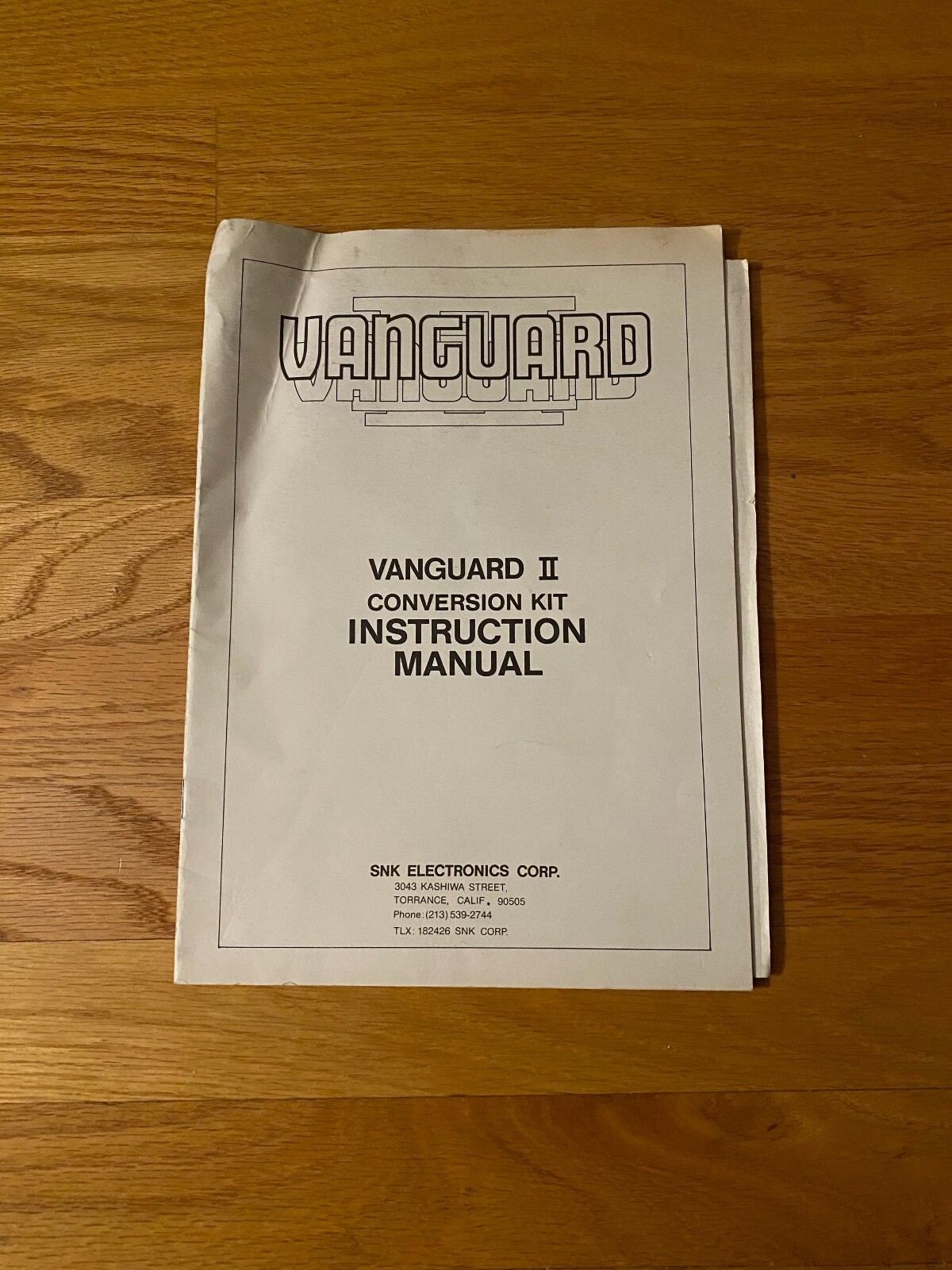 Vanguard II Conversion Kit Instruction Manual, SNK